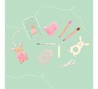 COTTON TWIST Kids Make Your Own Pom Pom Bunny Gift Tin - Children Creative Fun Game Craft Play Set DIY Activity Box for Boys and Girls