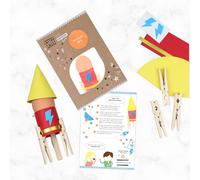 COTTON TWIST Kids Make Your Own Rocket Egg Craft Kit - Children Creative Fun Game Play Set Activity Box for Boys and Girls - Single Unit