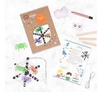 COTTON TWIST Kids Make Your Own Spider's Web Craft Kit - Children Creative Fun Game Play Set DIY Activity Box for Boys & Girls - Single Unit