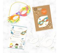 COTTON TWIST Kids Make Your Own Superhero Mask Craft Kit - Children Creative Game Play Set DIY Activity Box for Boys and Girls - Single Unit