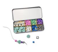 COTTON TWIST Kids Mermaid Bracelet Making Craft Kit - Children Creative Beading Jewellery Designing DIY Play Set with Tin - Suitable for 3-8 Years