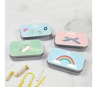 COTTON TWIST Kids Personalised & Themed Keepsake Tins - Children Lightweight Gift Present Rectangular - Pastel Edit