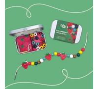 COTTON TWIST Kids Strawberry Bracelet Making Gift Kit - Children Creative Beading Jewellery Designing Craft Play Set with Rectangular Tin