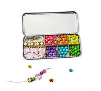 COTTON TWIST Kids Unicorn Bracelet Making Craft Kit - Children Creative Beading Jewellery Designing DIY Play Set with Tin - Suitable for 3-8 Years