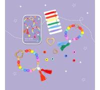 COTTON TWIST Kids 'You and Me' Bracelet Making Gift Kit - Unisex Children Creative Beading Jewellery Designing DIY Craft Play Set