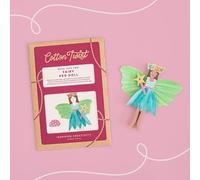 COTTON TWIST Make Your Own Fairy Peg Doll Craft Kit - Creative Play Set DIY Activity Box - Single Unit