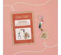 COTTON TWIST Make Your Own Gingerbread House Keyring Craft Kit, Plastic