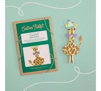 COTTON TWIST Make Your Own Giraffe Peg Doll Wooden Craft Kit, Plastic Free