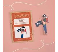 COTTON TWIST Make Your Own Pirate Peg Doll Craft Kit, Wooden Activity Set