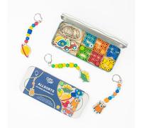 COTTON TWIST Plastic Free Wooden Keyring Making Craft Kit, Allsorts