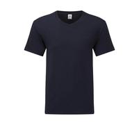 Cotton v-neck T-shirt Fruit of the Loom Iconic 150 Bleu 2XL