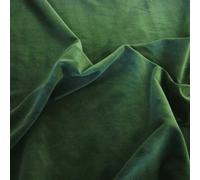 Cotton Velvet Fabric, 112cm Width, Multiple Colours Available, Soft Luxurious Pile Weave, Supplied by The Metre as One Continuous Length (Bottle Green, Sample)