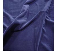 Cotton Velvet Fabric, 112cm Width, Multiple Colours Available, Soft Luxurious Pile Weave, Supplied by The Metre as One Continuous Length (Navy, by The Metre)