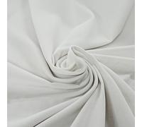 Cotton Velvet Fabric, 112cm Width, Multiple Colours Available, Soft Luxurious Pile Weave, Supplied by The Metre as One Continuous Length (Ivory, Sample)