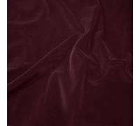 Cotton Velvet Fabric, 112cm Width, Multiple Colours Available, Soft Luxurious Pile Weave, Supplied by The Metre as One Continuous Length (Wine, by The Metre)