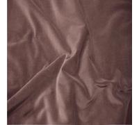 Cotton Velvet Fabric, 112cm Width, Multiple Colours Available, Soft Luxurious Pile Weave, Supplied by The Metre as One Continuous Length (Brown, Sample)