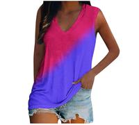 Cotton Vest Tops For Women Uk Ladies Vest Tops Land Of The Because Of Flag Tank Women Stripes Graphic Sleeveless Tank Loose Fit Top Women (Blue, XL)