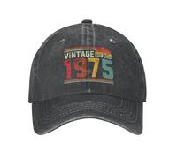 Cotton Vintage Born in 1975 Birthday Gift Retro Style Baseball Cap Women Men Personalized Adjustable Unisex Dad Hat Hip Hop