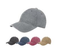 Cotton Vintage Running Men's & Ladies's Adjustable Plain Baseball Hats,Golf Outdoor Sports Peaked Baseball Caps for UK Womens (UK, Alpha, One Size, Gray)
