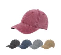 Cotton Vintage Running Men's & Ladies's Adjustable Plain Baseball Hats,Golf Outdoor Sports Peaked Baseball Caps for UK Womens (UK, Alpha, One Size, Wine Red)