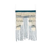 Beliani Fabric Wall Hanging NADRA Cotton 77 cm Light Beige, Blue
