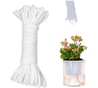 Cotton Watering Rope for Plants - DIY Self Watering Cord W/For Braided Polyester Exterior - Automatic Drip Irrigation System for Succulents - Potted Flowers - Travel(4mm-1pc)