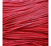 Cotton Waxed 100% Natural 1mm 30m / 21 colors Jewellery Making & Bracelet Necklace Craft,Decorating Stringing (9. RED)