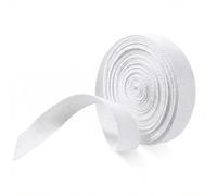 Cotton Webbing 1 inch 12 Yards Natural Cotton Webbing Strap for Bags Handles High Density Webbings Beige Plain Weave Straps for Cloth Tote Bag Straps Cloth Belt Pet Collars DIY Crafts (White)