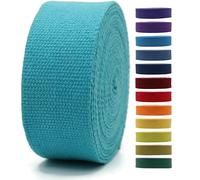 Cotton Webbing 2" & 1.5'' & 1" - 5 Yards - 50+ Colors -%100 Natural Cotton - Turkish Woven - Heavy 1 Inch 1.5 Inch 2 Inch Canvas Webbing for Sewing Straps Bags Climbing Indoors Craft DIY 11375…