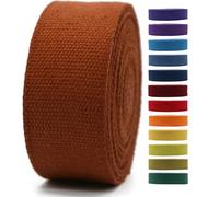 Cotton Webbing 2" & 1.5'' & 1" - 5 Yards - 50+ Colors -%100 Natural Cotton - Turkish Woven - Heavy Duty1 Inch 1.5 Inch 2 Inch Canvas Webbing for Sewing Straps Bags Climbing Indoors Craft DIY 11475…