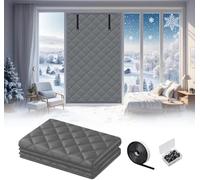 Cotton Windows Insulation Blanket Kit, Thermal Insulated Window Cover for Winters, Black Out Window Covers in Bedroom Attic RV Warm 50/60/90/110/130/150/180/200cm(Grey,28x28in/70x70cm)