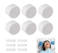 Cotton Wool Roll 300 Pcs Versatile Dental Cotton Rolls for Teeth Natural Cotton Nasal Plugs Cotton Rolls Water Absorption Capacity During Scaling Fillings Mouth Swabs Extractions Nose Plug