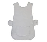 Cotton Works, Professional Tabard Apron Kitchen Catering Work Uniform with Centre Pocket Side Adjustable Button Fastening Poly Cotton Twill Fabric Machine Washable for Chef Home White XXOS