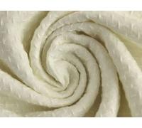 Cotton Woven Jacquard Fabric Cream - per metre