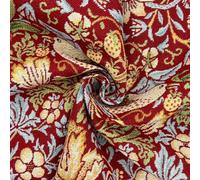 Cotton Woven Tapestry Upholstery Fabric Material Strawberry Thief Wine 5MTR