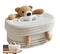 Cotton Woven Tissue Box Cover - Paper Holder Storage Container | Space Saving Tissue Dispenser for Home, Office Desk, Bedroom, Bathroom, so