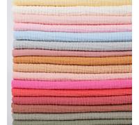 Cotton Wrinkle Gauze Double-Layer Fabric by The Yard Quilting Sewing Craft Material for Pajamas Home Decor Cloth for Party, Wedding Cheesecloth Kitchen Cooking (15)