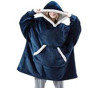 cotton yangda Hoodie Blanket, Oversized Hoodie Sweatshirt, Original Blanket Sweatshirt, Super Soft Cozy Warm Comfortable Giant Hoodie, Huge Sweatshirt for Women, Girls, Adults, Men, Boys Blue