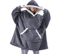 mebiusyhc Hoodie Blanket, Oversized Hoodie Sweatshirt, Original Blanket Sweatshirt, Super Soft Cozy Warm Comfortable Giant Hoodie, Huge Sweatshirt for Women, Girls, Adults, Men, Boys Gray