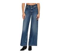 Cotton Zip-Button Jeans with Pockets - female - Tommy Hilfiger - Wide Jeans - Blue - W26 L30 - Jeans W26 L30