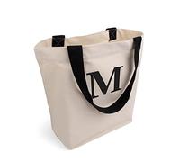 Cottonbagjoe Cotton Bag 45 x 38 x 16 cm with Bottom Gusset - 220 g/m² Fabric Bag with Long Black Handles (4 x 60 cm), Sturdy Cotton Shopping Bag, Natural/M, 45 x 38 cm