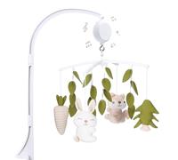 COTTONBEBE Mobile baby, baby music box with 35 music, adjustable volume, easy to install, stops automatically after 30 minutes, perfect gift for boys and girls (forest)