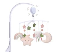 COTTONBEBE Mobile baby, baby music box with 35 music, adjustable volume, easy to install, stops automatically after 30 minutes, perfect gift for boys and girls (rainbow)