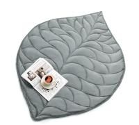Cottonblue 2.3 kg Weighted Lap Blanket for Adults, 58 x 74 cm Cozy Luxury Leaf Shaped Weighted Blanket for Relaxation & Sleep, Portable All-Season Travel Blanket, Machine-Washable, Grey