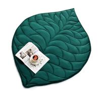 Cottonblue 2.3 kg Weighted Lap Blanket for Adults, 58 x 74 cm Cozy Luxury Leaf Shaped Weighted Blanket for Relaxation & Sleep, Portable All-Season Travel Blanket, Machine-Washable, Green