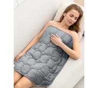 Cottonblue Weighted Lap Blanket 7lbs, Cozy Luxury Crystal Velvet Weighted Blanket for Adults, Small Weighted Blanket for Relaxation, Sleeping, Travel, Grey, 29" x 24"