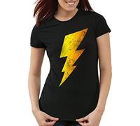 CottonCloud Sheldon Lightning Bolt T-Shirt Women, Color:Black, Size:M