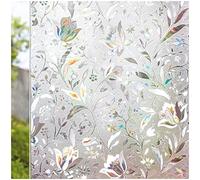 CottonColors Privacy Window Film Frosted Glass Stickers Static Self Adhesive 3D Flowers Decoration 90x300cm