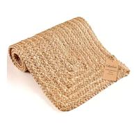 CottonCove Handcrafted Braided Jute Table Runner 33x91 cm (13x36 inch) 100% Jute - Durable Non-Slip Rustic Vintage for Dining, Kitchen, or Outdoor Tables - Natural Farmhouse Table Runner