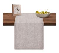 CottonCove Pure Linen Table Runner 33x182 cm - Soft Durable Washable Farmhouse Style Table Runners for Everyday Use Weddings Holidays Christmas - 13x72 inch Rustic Vintage Dining Table Runner Natural